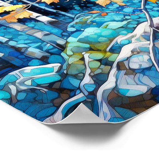 ナイトフォレストランドスケープホームデコールポスター ポスター (角)