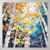 ナイトフォレストランドスケープホームデコールポスター ポスター (正面)