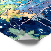 ナイトフォレストランドスケープホームデコールポスター ポスター (角)