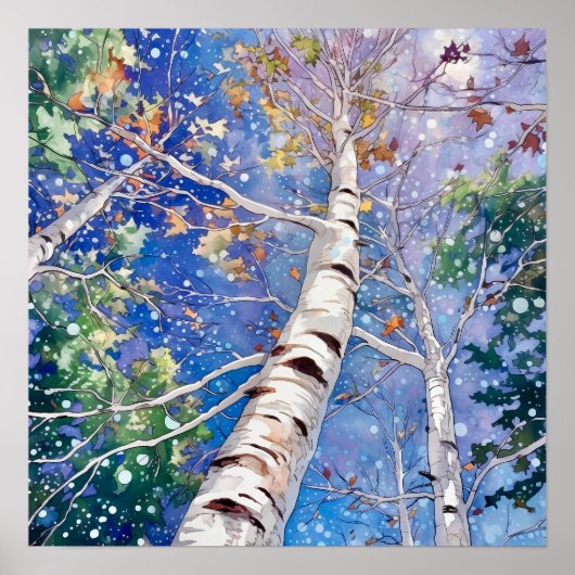ナイトフォレストランドスケープホームデコールポスター ポスター (正面)