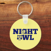 ナイトフクロウタイポグラフィ-夕べパーソン キーホルダー (正面)