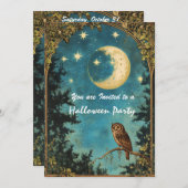 ナイトフクロウフルムーンハローウィンパーティ 招待状 (正面/裏面)