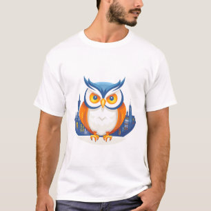 ナイトフクロウ動物美しい自然野生生物発見 Tシャツ