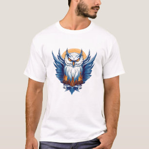 ナイトフクロウ動物美しい自然野生生物発見 Tシャツ