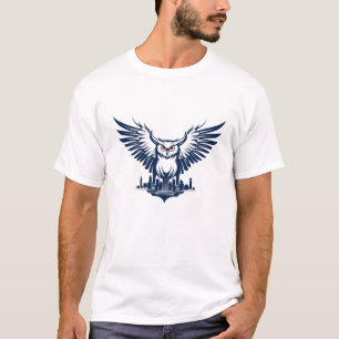 ナイトフクロウ動物美しい自然野生生物発見 Tシャツ