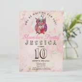 ナイトフクロウ誕生日スランバーパーティー 招待状 (スタンド正面)