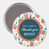 ナイトフクロウ誕生日パーティーありがとう磁石 マグネット (正面/裏面)