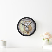 ナイトフクロウ ラウンド壁時計 (ホーム)