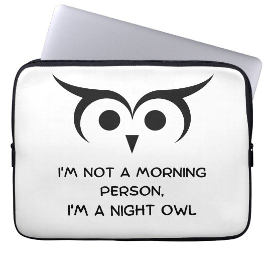 ナイトフクロウ ラップトップスリーブ (正面)