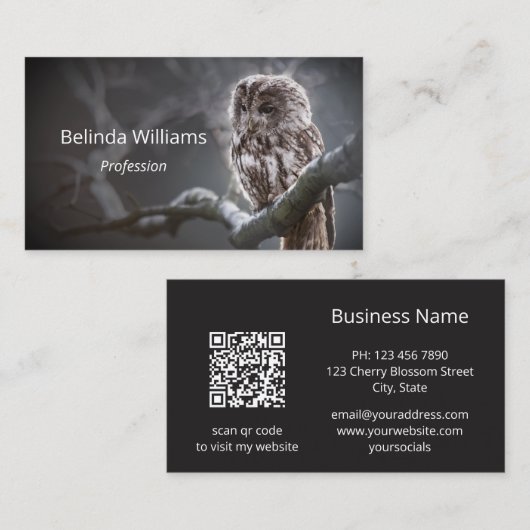 ナイトフクロウ 名刺 (正面/裏面)