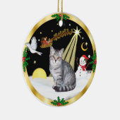 ナイトフライト(GW) - Silver Tabby cat セラミックオーナメント (右)