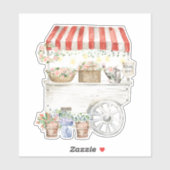 ナイトフラワーマーケットウォーターカラーコテージコアアート シール (シート)