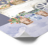 ナイトフラワーマーケットウォーターカラーコテージコアアート ポスター (角)