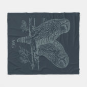 ナイトフールイラストレーションフリースブランケット フリースブランケット (正面(横))