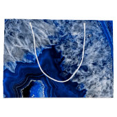 ナイトブルーインディゴアゲートミネラルクォーツジェムストーン ラージペーパーバッグ (裏面)