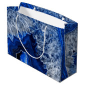 ナイトブルーインディゴアゲートミネラルクォーツジェムストーン ラージペーパーバッグ (裏面アングル)