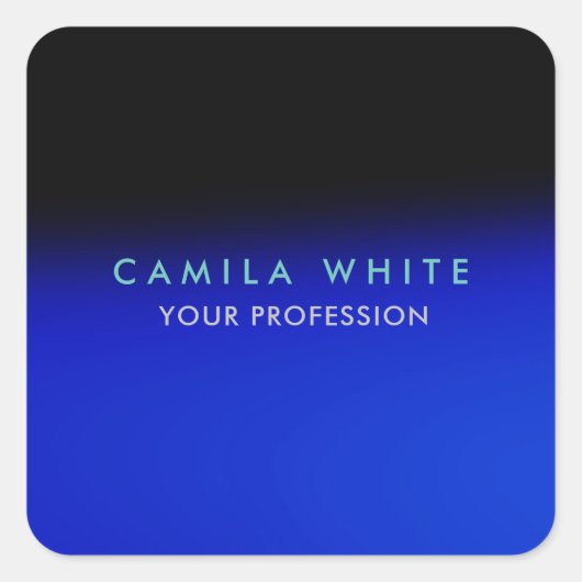 ナイトブルーエレガントプロフェッショナルクラスビジネス スクエアシール (正面)