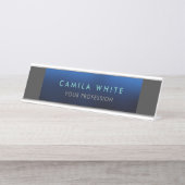 ナイトブルーエレガントプロフェッショナルクラスビジネス デスクネームプレート (正面)