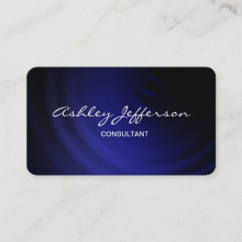 ナイトブループロフェッショナルスタイリッシュスクリプトトレンディー 名刺