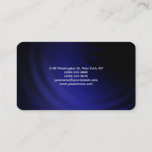 ナイトブループロフェッショナルスタイリッシュスクリプトトレンディー 名刺 (裏面)