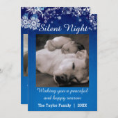 ナイトブ静かルースノーフォトクリスマスカード シーズンカード (正面/裏面)