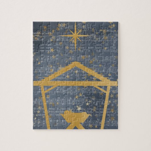 ナイトベビー静かイエスインザマンジャー出生 ジグソーパズル (縦)