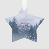 ナイトホリ静かーナイト魔法冬イラストレーション オーナメント (正面)