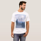 ナイトホリ静かーナイト魔法冬イラストレーション Tシャツ (正面フル)