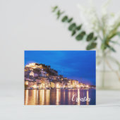 ナイトポストカードでクロアチアの町シベニック ポストカード (スタンド正面)