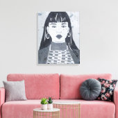 ナイトポートレート キャンバスプリント (インサイチュ (リビング))