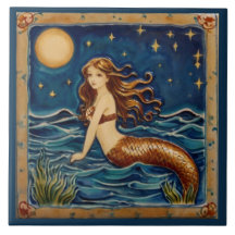 ナイトマーメイドシー海おとぎ話ダークブルーネイビー