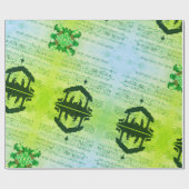 ナイトミュージック静かクリスマスラッピング紙 ラッピングペーパー (フラット)