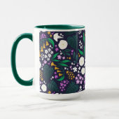 ナイトムーンガーデンフローラ植物模様 マグカップ (左)