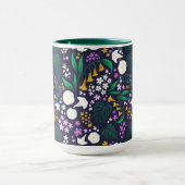 ナイトムーンガーデンフローラ植物模様 マグカップ (中央)
