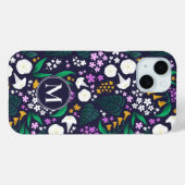 ナイトムーンガーデンフローラ植物模様 Case-Mate iPhoneケース (裏面 (横))