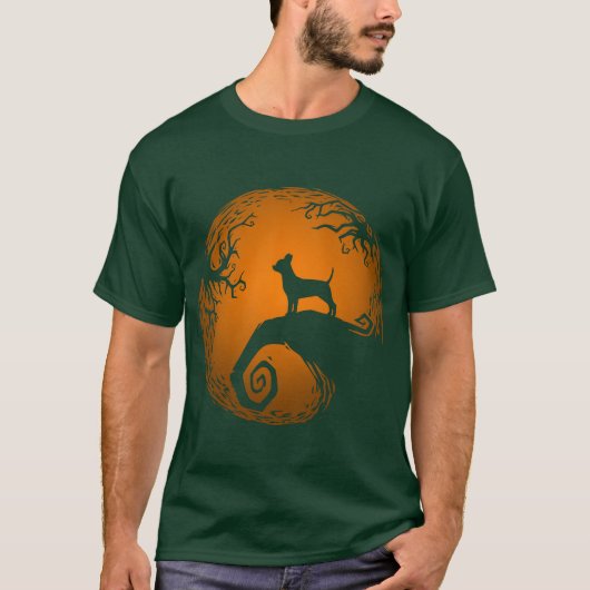 ナイトメアビフォアハロウィン ドッグ レトロ Tシャツ (正面)