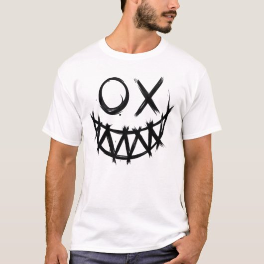 ナイトメア ホラー タイポグラフィー Tシャツ デザイン (正面)