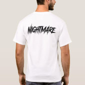 ナイトメア ホラー タイポグラフィー Tシャツ デザイン (裏面)