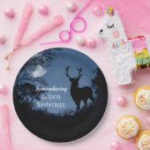 ナイトメモリアルラウンドでのバックシルエット ペーパープレート (パーティー)