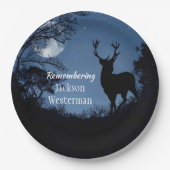 ナイトメモリアルラウンドでのバックシルエット ペーパープレート (正面)