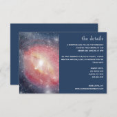 ナイトモダンスカイ銀河系ブルーパープルレッド エンクロージャーカード (正面/裏面)