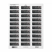 ナイトモッシー素朴ツリーライツ結婚式招待状 ラベル (フルシート)