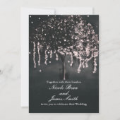ナイトモッシー素朴ツリーライト結婚式招待状 招待状 (正面)