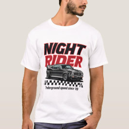 ナイトライダーアンダーグラウンドビンテージモディファイドレーシングCA Tシャツ