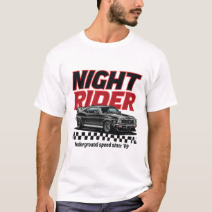 ナイトライダーアンダーグラウンドビンテージモディファイドレーシングCA Tシャツ