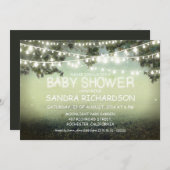 ナイトライトかわいいベビーシャワー招待状 招待状 (正面/裏面)