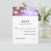 ナイトライトアウトドアウェディングRSVPカード 出欠カード (スタンド正面)