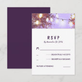 ナイトライトアウトドアウェディングRSVPカード 出欠カード (正面/裏面)