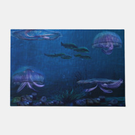 ナイトライトクラゲ水族館 ドアマット