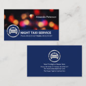 ナイトライトシティトラフィック《写真》ぼけ味タクシー 名刺 (正面/裏面)